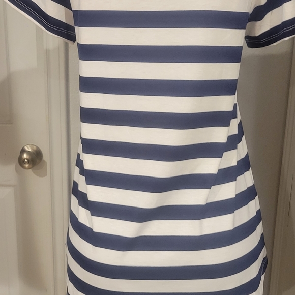 LULAROE blue & white striped tee size XS - Picture 3 of 4